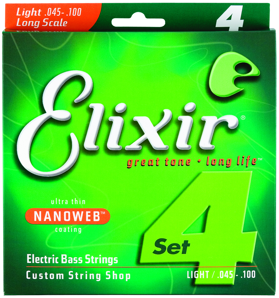 elixir nanoweb light bass strings