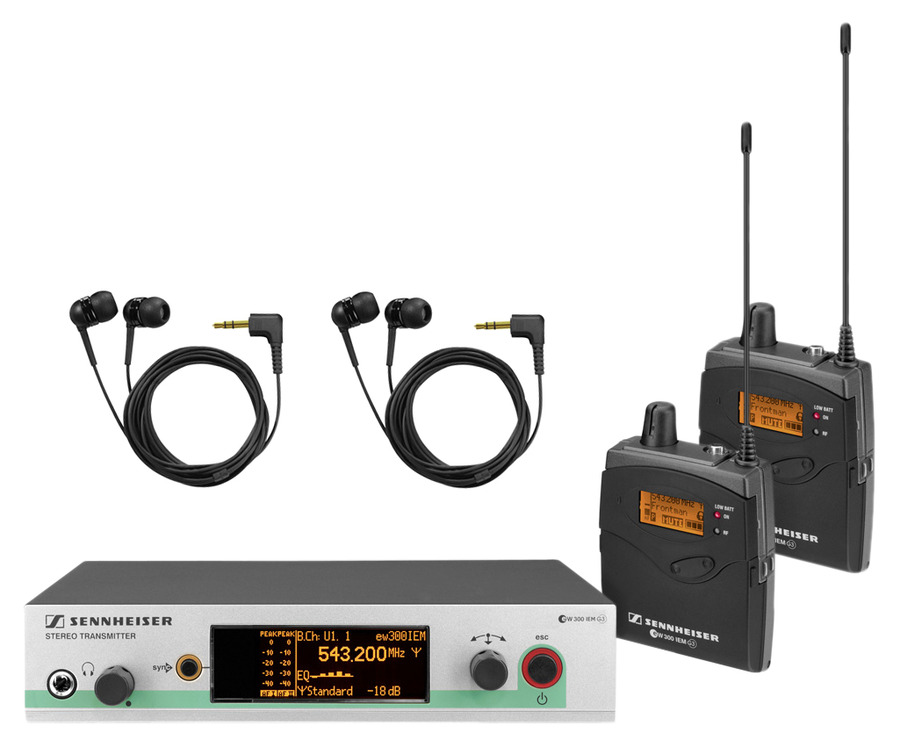 Sennheiser eW300 IEM G3 InEar Wireless Monitors, for 2 Users Rainbow Guitars
