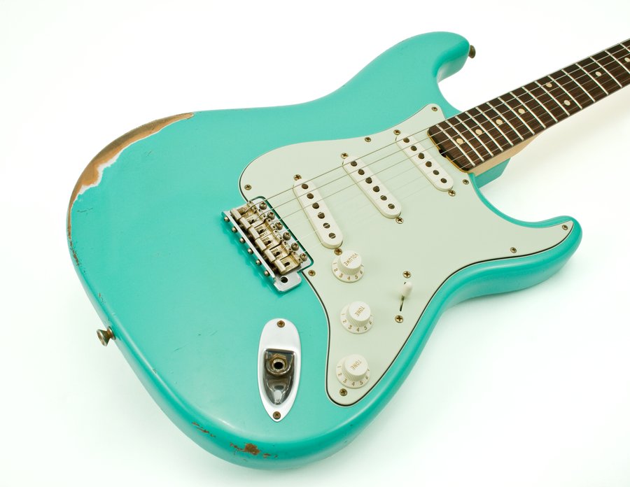Custom Gibson Fender Vintage Guitars Musical Gear At Rainbow Fender Limited Edition 1962 Stratocaster Relic Pro Jr Set Seafoam Green