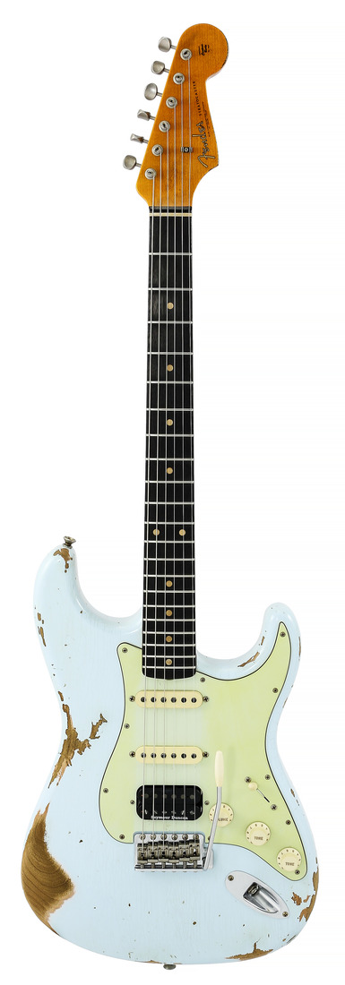 Fender Custom Shop 1962 Stratocaster HSS Heavy Relic Sonic Blue