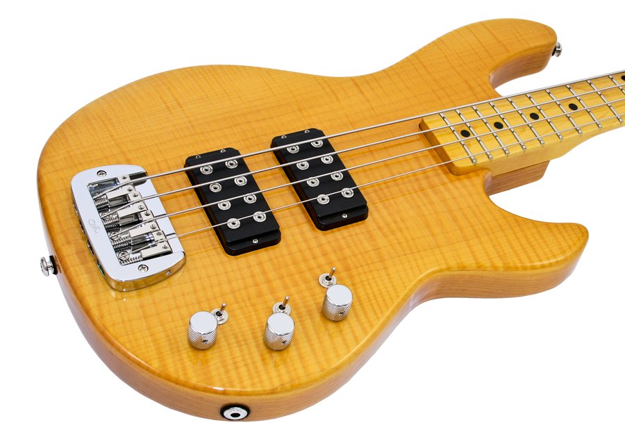 G L L 00 Bass Br Flamed Maple Top Amber