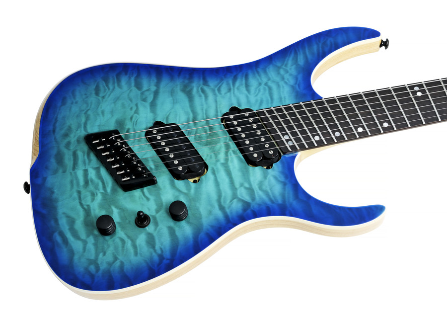 Amazon | Ormsby Guitars HYPE GTR 7strings QMSA Aqua Burst S