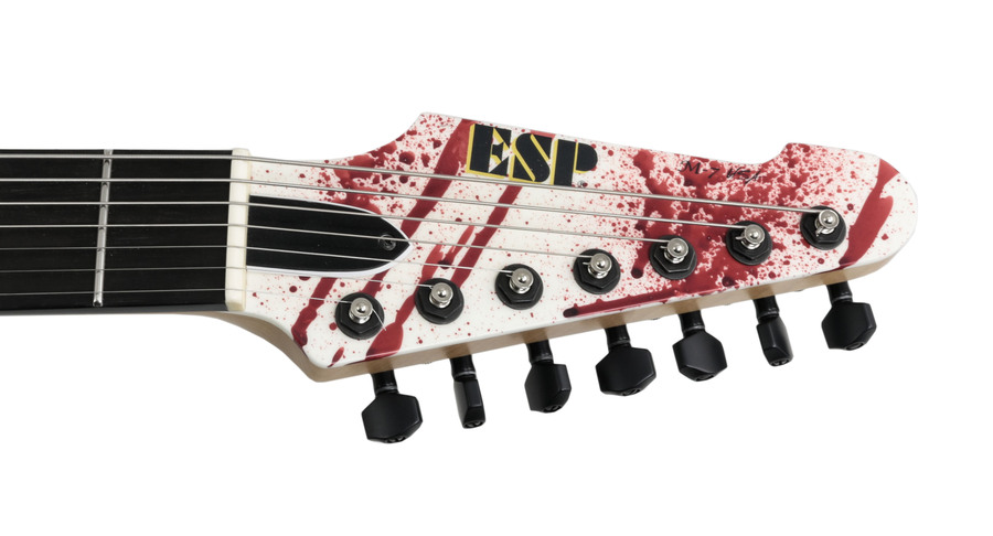 Pre-Owned ESP Guitars USA M7 HT Blood Splatter 7 String